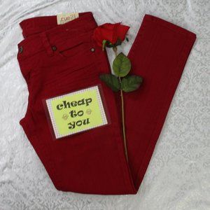 RUE 21 RED SKINNY JEANS SIZE 9/10R